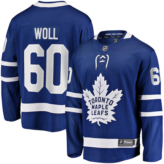 Men's Toronto Maple Leafs Joseph Woll #60 Fanatics Blue Home Breakaway Player Jersey