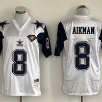 Men's Dallas Cowboys Troy Aikman Mitchell & Ness White Legacy Replica Jersey1