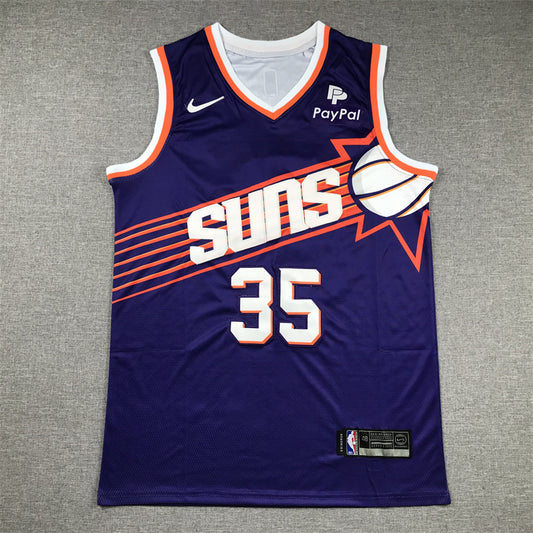 Men's Phoenix Suns Kevin Durant #35 Purple 2023/24 Fast Break Replica Jersey1 - Icon Edition