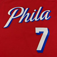 Men's Philadelphia 76ers Jaylen Brown #7 Red Swingman Jersey - Statement Edition