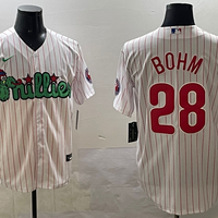 Men's Philadelphia Phillies Alec Bohm #28 White Replica Team Jersey1