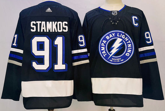 Men's Tampa Bay Lightning Steven Stamkos #91 Blue Game Jersey1