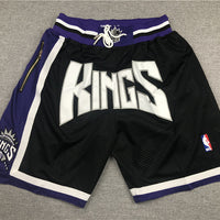 Men's Sacramento Kings 1998-99 Black Hardwood Classics Basketball Shorts1