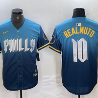 Men's Philadelphia Phillies J.T. Realmuto #10 Blue 2024 City Connect Limited Player Jersey1