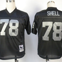Men's Oakland Raiders Art Shell Mitchell & Ness Black Legacy Replica Jersey1