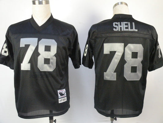 Men's Oakland Raiders Art Shell Mitchell & Ness Black Legacy Replica Jersey1