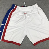 Men's Brooklyn Nets White Basketball Shorts1 Retro