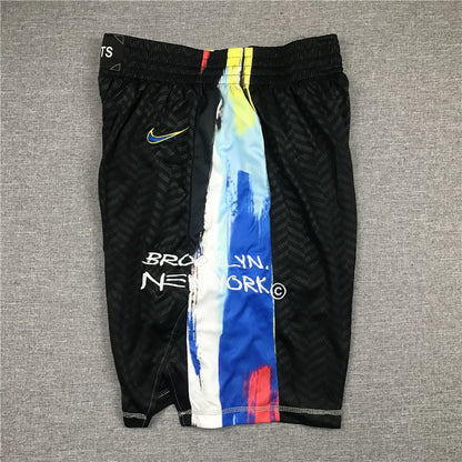 Men's Brooklyn Nets Black City Edition Basketball Shorts1
