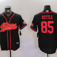 Men's San Francisco 49ers George Kittle #85 Black Replica Player Jersey1