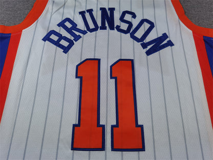 Men's New York Knicks Jalen Brunson #11 White 2024/25 Swingman Player Jersey1 - City Edition