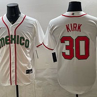 Men's Mexico Baseball Alejandro Kirk #30 White 2026 World Baseball Classic Stadium Jersey
