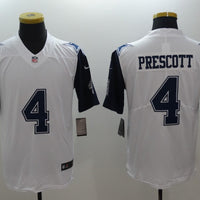 Men's Dallas Cowboys #4 Dak Prescott White Rush legend Jersey1