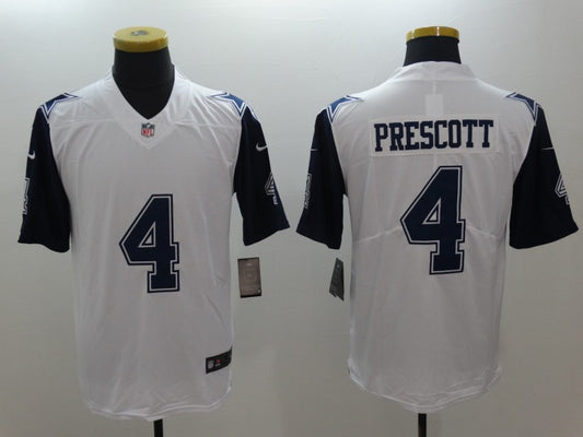 Men's Dallas Cowboys #4 Dak Prescott White Rush legend Jersey1