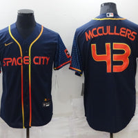 Men's Houston Astros Lance McCullers #43 Navy Space City Jersey1