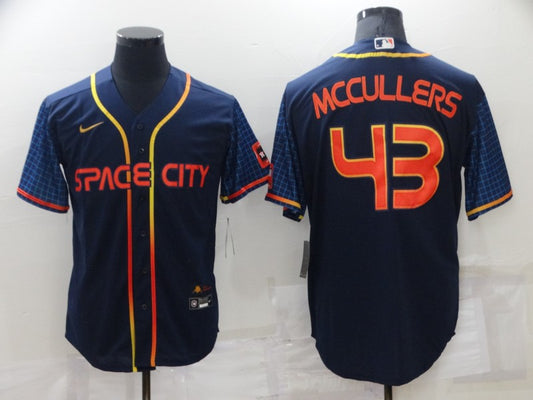 Men's Houston Astros Lance McCullers #43 Navy Space City Jersey1