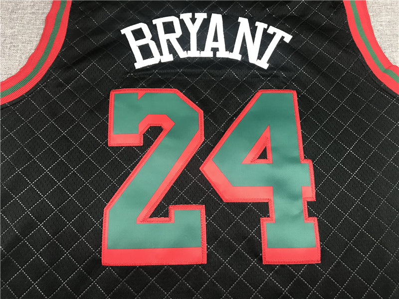 Men's Los Angeles Lakers Kobe Bryant #24 Black Hardwood Classics Player Jersey1