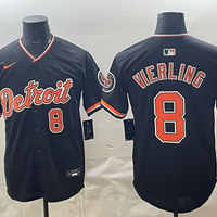Men's Detroit Tigers Matt Vierling #8 Black Replica Player Jersey