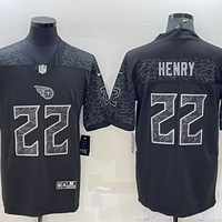 Men's Tennessee Titans Derrick Henry #22 Black Retired Player RFLCTV Limited Jersey1