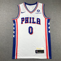 Men's Philadelphia 76ers Tyrese Maxey White Fastbreak Replica Player Jersey1