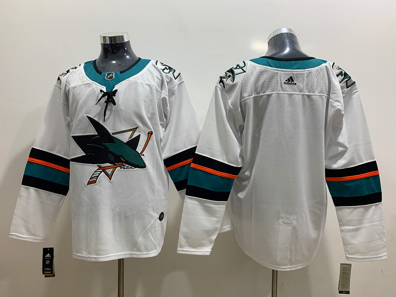 Men's San Jose Sharks White Blank Jersey1