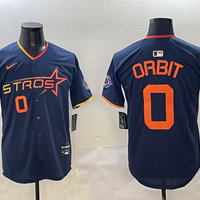 Men's Houston Astros Orbit #0 Navy 2025 City Connect Limited Player Jersey1