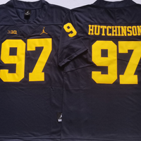 Men's Michigan Wolverines Aiden Hutchinson #97  Navy  Alumni Player Game Jersey