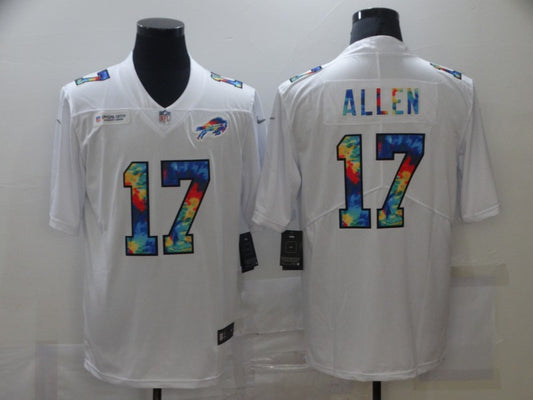 Men's Buffalo Bills Josh Allen #17 White Player Game Jersey1