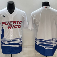 Men's 2023 World Baseball Classic Puerto Rico White Blank Jersey1