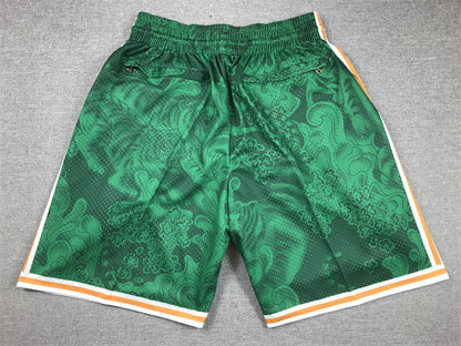 Men's Boston Celtics Green Year of the Tiger Edition Pocket Shorts1