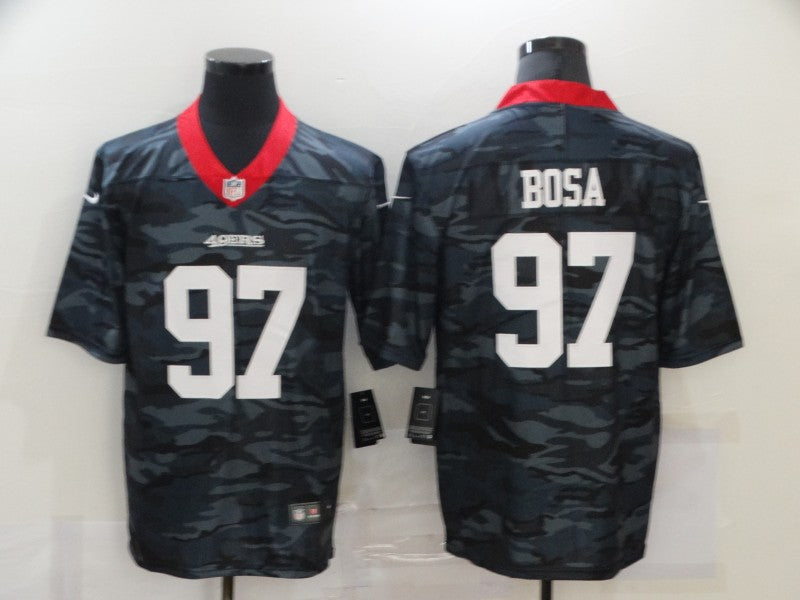 Men's San Francisco 49ers Nick Bosa #97 Gray Camouflage Game Jersey1