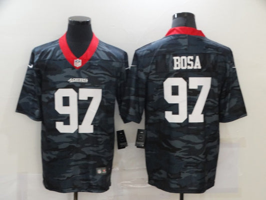Men's San Francisco 49ers Nick Bosa #97 Gray Camouflage Game Jersey1