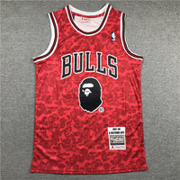 Men's Chicago Bulls Bape #93 Red 1997-98 Hardwood Classics Authentic Jersey2