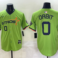 Men's Houston Astros Orbit #0 Green 2025 City Connect Limited Player Jersey