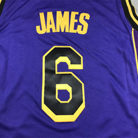 Men's Los Angeles Lakers LeBron James #6 Purple 2022/23 Swingman Jersey1 - Statement Edition