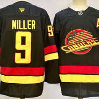 Men's Vancouver Canucks JT Miller #9 Fanatics Black Alternate Premium Jersey