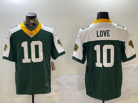 Men's Green Bay Packers Jordan Love #10 Green Team Game Jersey1