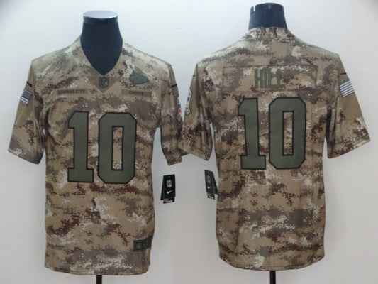Men's Kansas City Chiefs Tyreek Hill #10 Camouflage Game Jersey1
