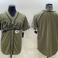 Men's Kansas City Chiefs Olive 2022 Salute To Service Limited Blank Jersey1