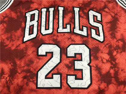 Men's Chicago Bulls Michael Jordan #23 Red Galaxy Swingman Jersey1
