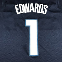 Men's Minnesota Timberwolves Anthony Edwards Navy 2021/22 Swingman Jersey1