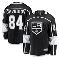 Men's Los Angeles Kings Vladislav Gavrikov #84 Black Home Breakaway Jersey1