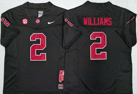 Men's Alabama Crimson Tide Ryan Williams #2 Black Player Game Jersey