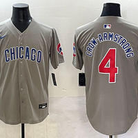 Men's Chicago Cubs Pete Crow-Armstrong #4 Gray Game Player Jersey