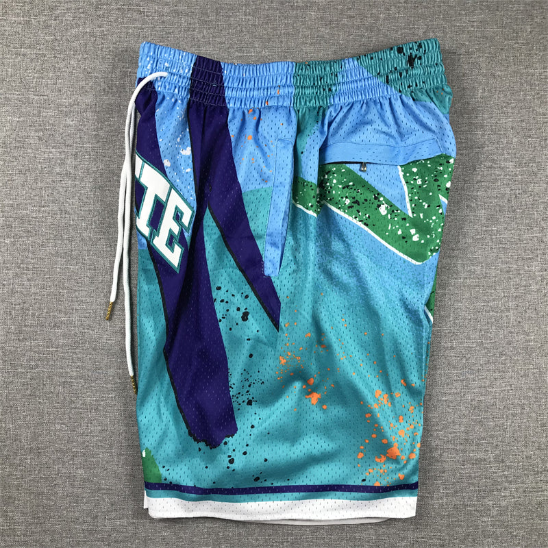 Men's Charlotte Hornets Teal Swingman Pocket Shorts11