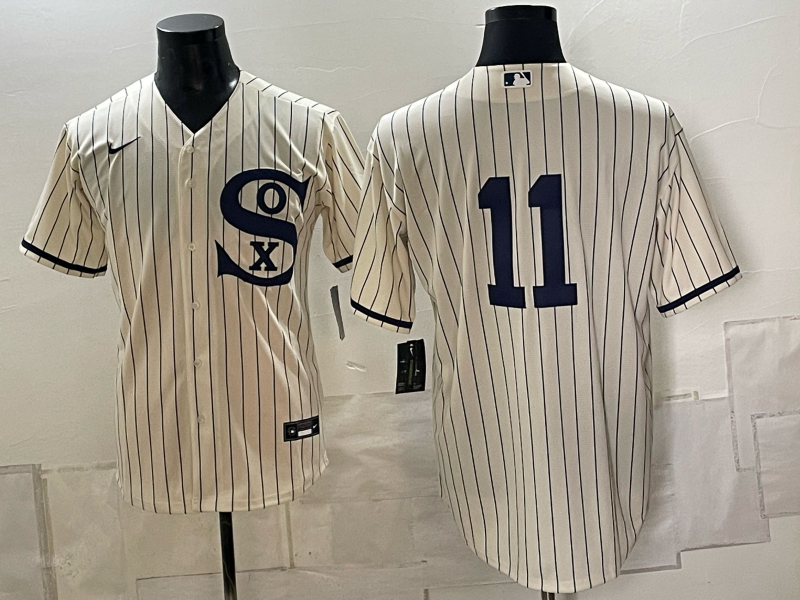 Men's Chicago White Sox Luis Robert Jr. #11 Cream Replica Jersey