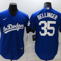 Men's Los Angeles Dodgers Cody Bellinger #35 Blue Stitched Jersey1