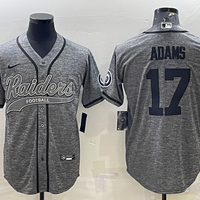 Men's Las Vegas Raiders Davante Adams #17 Gray Player Jersey1 Joint Edition