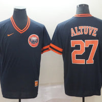 Men's Houston Astros Jose Altuve #27 Navy Authentic Game Jersey1