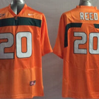 Men's Miami Hurricanes Ed Reed #20 Orange Team Football Jersey