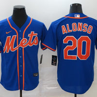 Men's New York Mets Pete Alonso #20 Blue Replica Baseball Jersey1